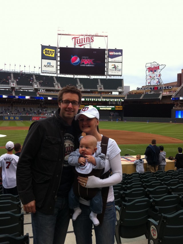 Burns family at Target Field